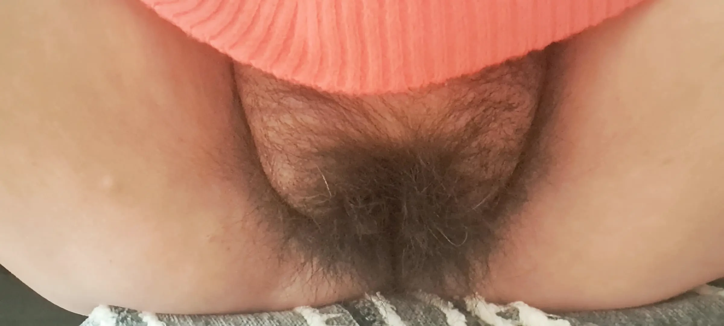 discreetly waiting for the gynecologist without panties, very wet for him to open up