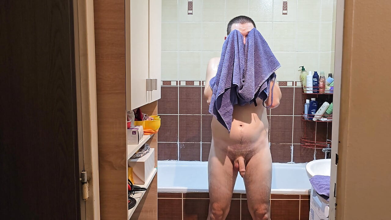 Showing My Ass, Playing with My Cock After Cumming & Taking a Shower