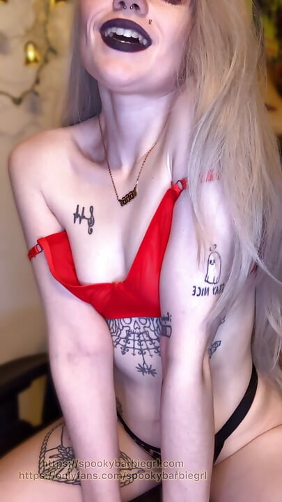 SPOOKYBARBIEGRL GOTH HOMEWRECK JOI - ΤΡΆΝΤΑΞΈ ΤΟ ΠΡΙΝ ΓΥΡΊΣΕΙ Η ΓΥΝΑΊΚΑ ΣΟΥ ΣΠΊΤΙ