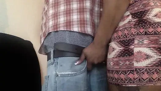Cute Ebony Gives Neighbor a BLOW JOB for his Birthday