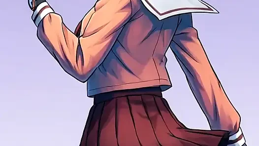Anime-mädchen tanzen