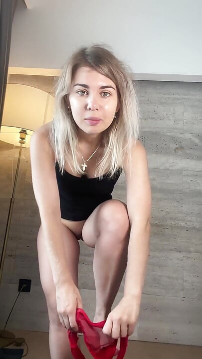 Changing Panties and Showing Them