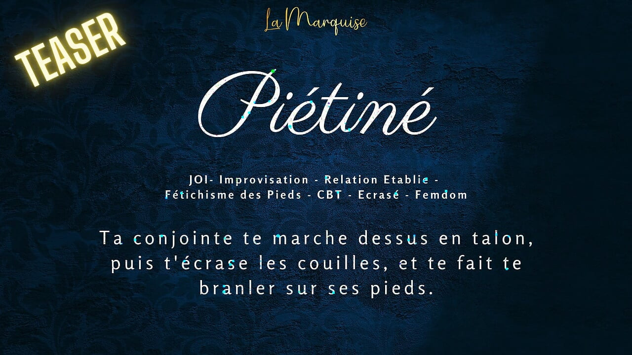 Ta Femme Te Marche Dessus - 프랑스 펨돔 Joi Cbt