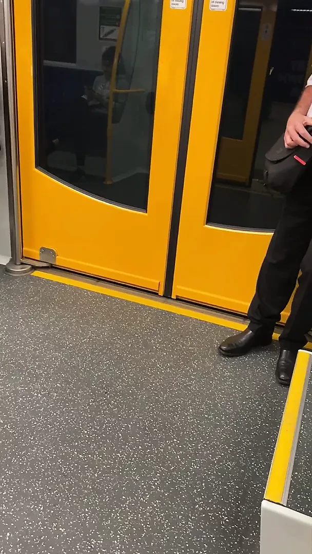 Old big fella with moustache at the train station