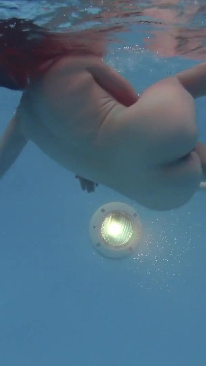 Epic moment from "Girlfriends enjoy swimming naked together"