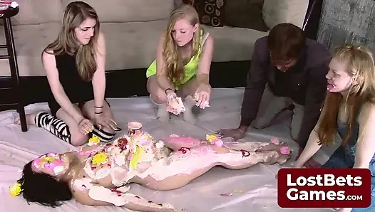 She settles into the role of a captivated Strip Torange observer