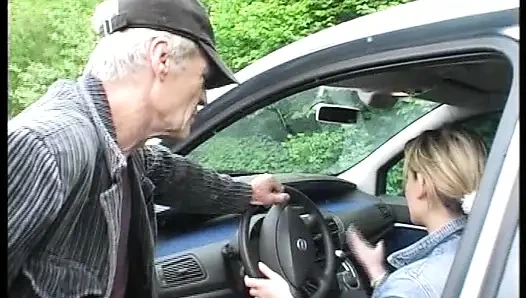 Perfcet blonde German doll fucked in the trunk of her car in the woods
