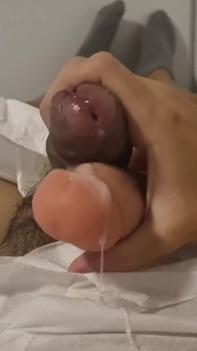 Epic moment from "Diaper Boy Masturbating And Cumming On A Dildo... He leaves it all covered with Cum"