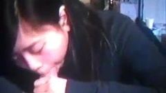 Chinesische süße Freundin gibt ihren besten Blowjob und Sperma schlucken