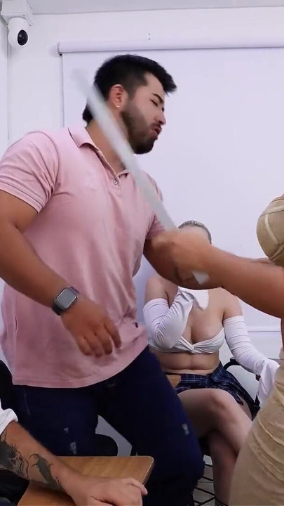 Irreverent student with big cock, fulfills the fantasy of fucking his teacher with a huge ass and tight pussy - Roleplay | Clip 1