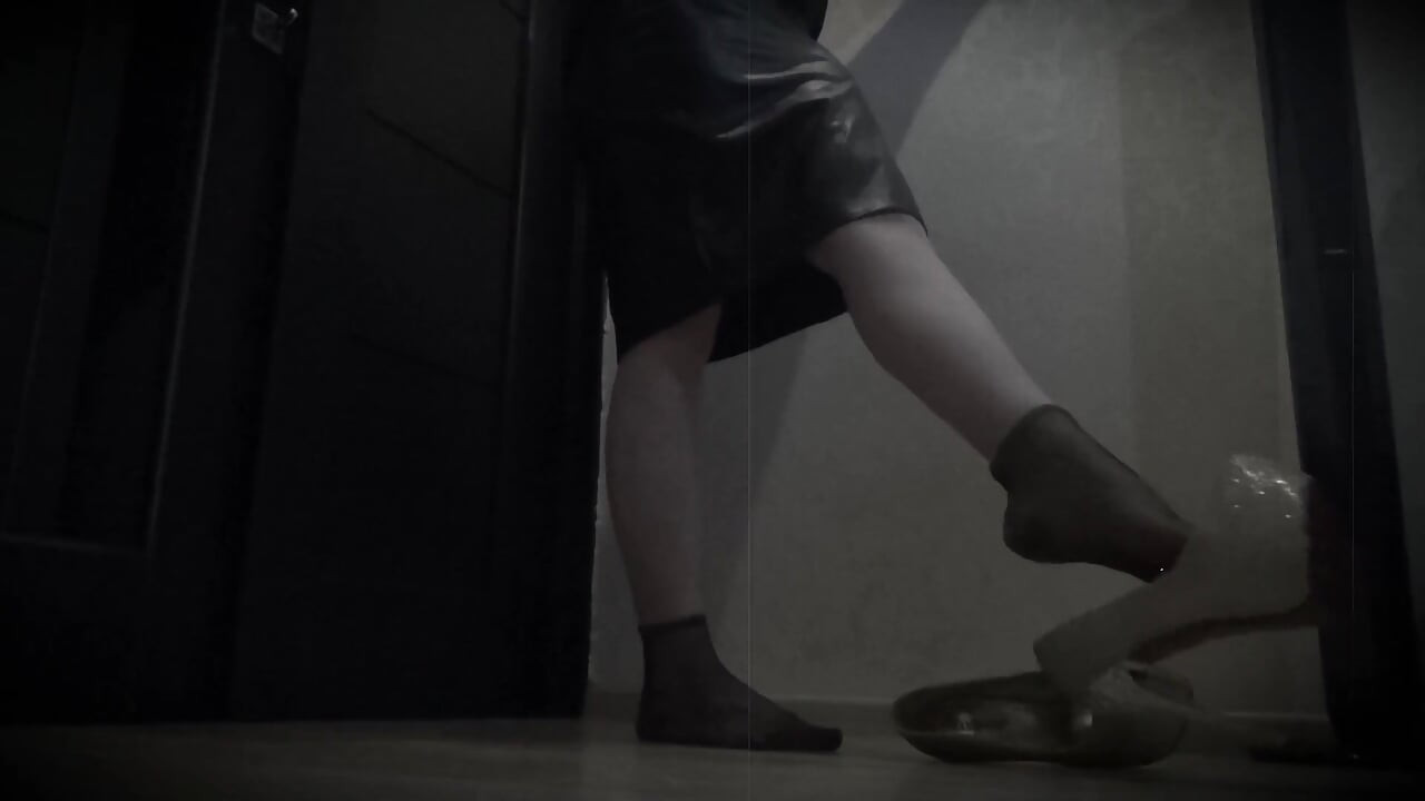 Mesmerizing shiny nylon socks