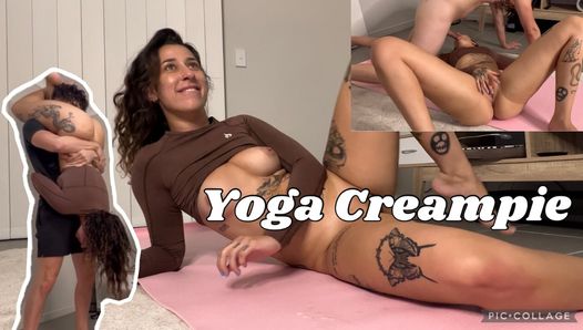 Yoga then HARD FUCK & CREAMPIE