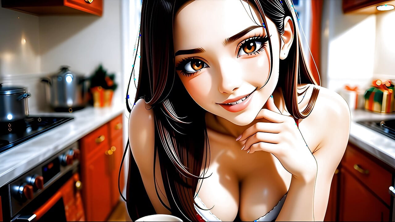 AI CARTOON - Mrs. Claus wants to taste a young cock while Santa Claus distributes the presents