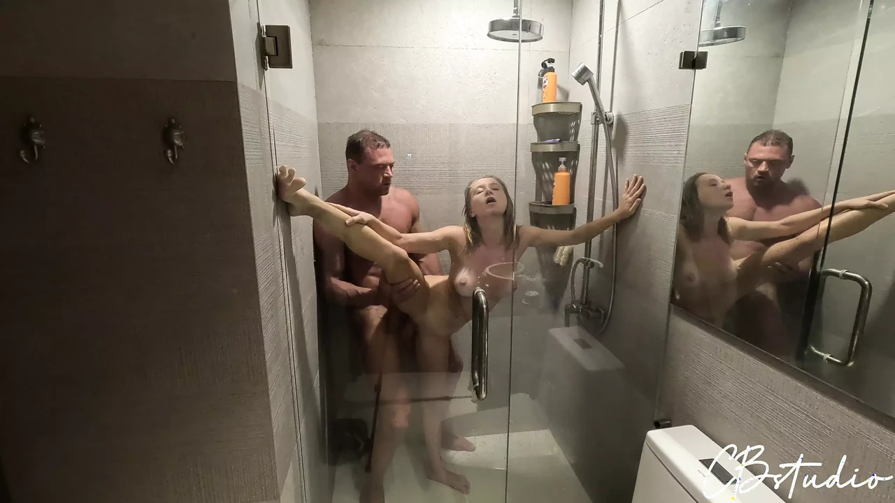 The roommate wanted to take a shower, but the shower was busy and she offered to wash together