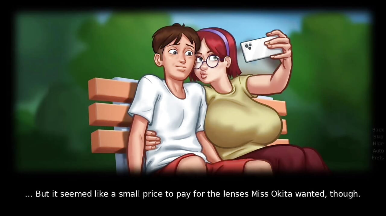 Judith loves Anon to keep her company - summer time saga gameplay