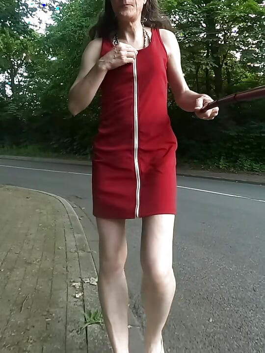 Walk in the Park with cum on street