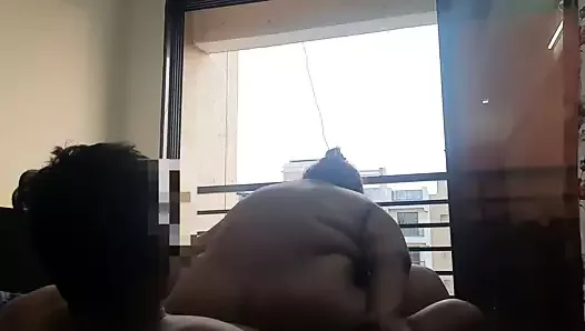 Indian slut wife fucking in the window