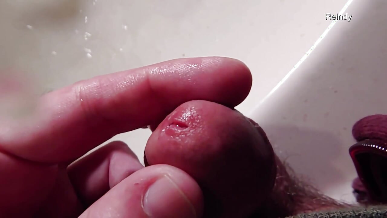 Peehole Piss Play Close up View in Slow Motion
