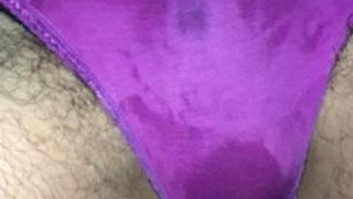 Pissing outdoors in iltwlp's purple panties