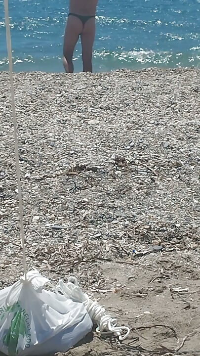 I Love Being on the Beach in Thong and Being Seen