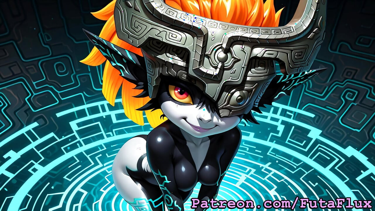 Futanari Midna จาก Zelda - ช่วยตัวเอง, ยิงน้ําเงี่ยน, ดูดควยตัวเอง
