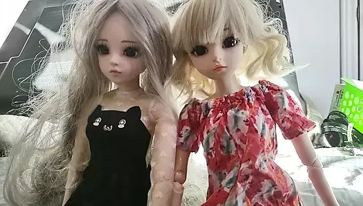 Twice the fun quickie cumshot! Two Doll sisters!