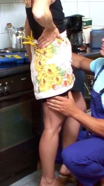 Epic moment from "German Mature Wife Seduces Worker to Cheating Vintage Sex"