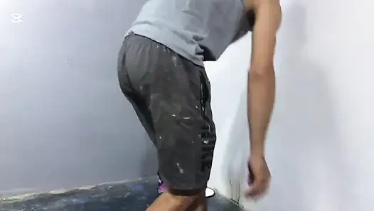 Young Painter Gets an Erect Cock