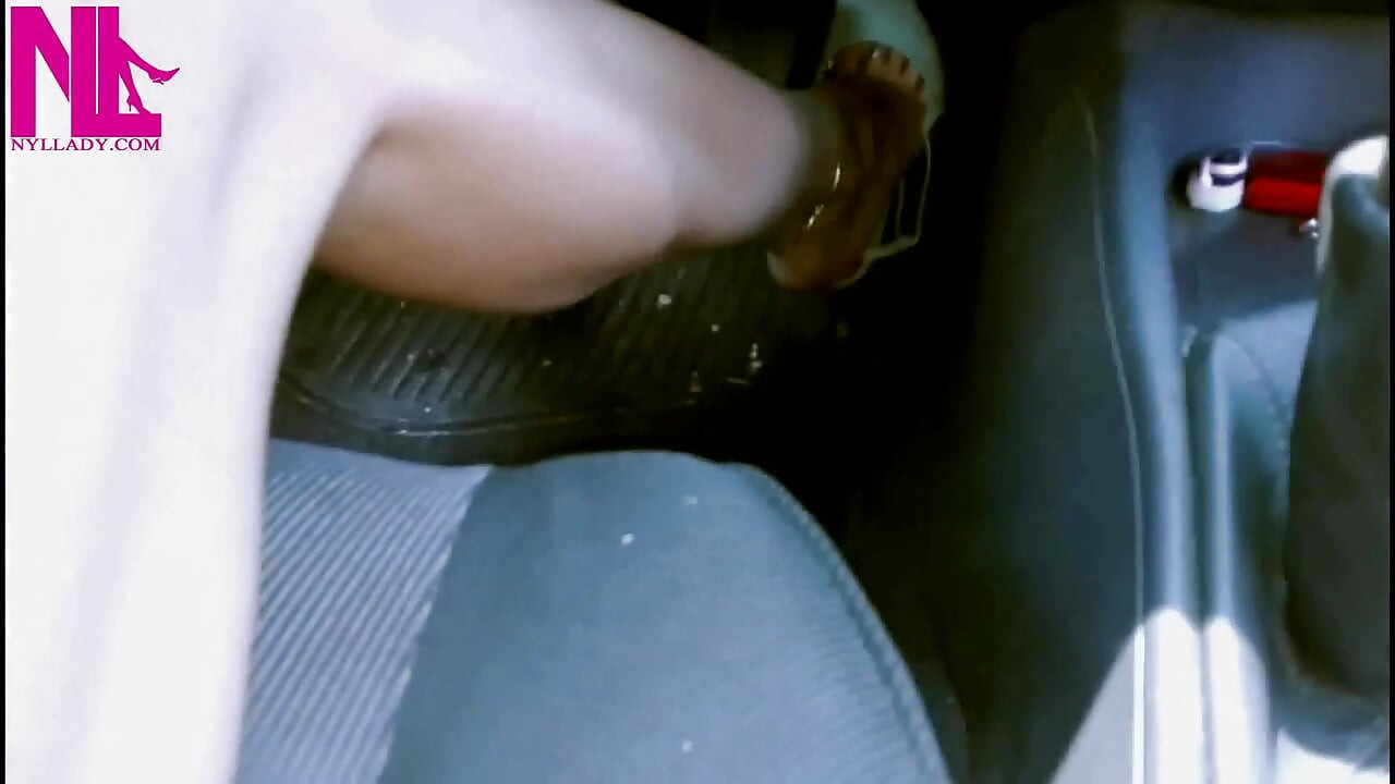 Pedal Pumping in Light Blue High Heeled Sandals and Anklet