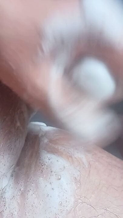 Cock play in the shower