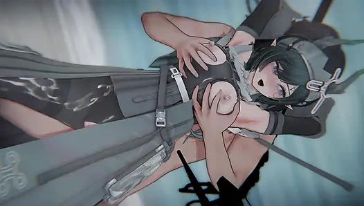 =ArkNights: Endfield= "FALLEN Хвайхи": Связанная жрица и сэндвич с двойными проникновениями в сэндвиче в видео от первого лица (4K)