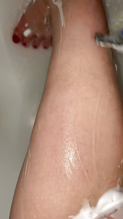 Hairy Legs Shaving Close up
