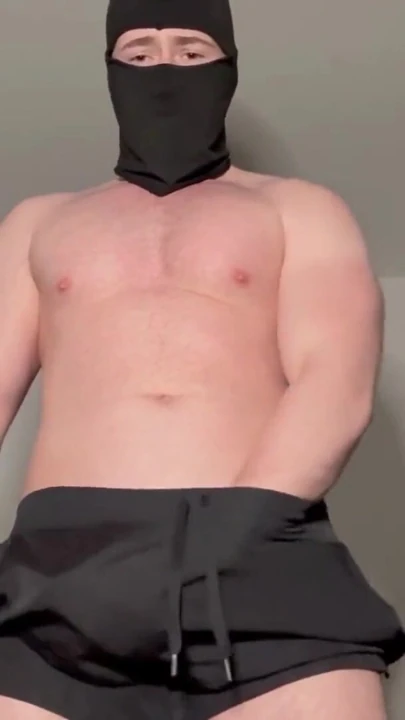 Muscular Daddy Jerks Hard Cock Through Black Adidas Shorts - PhantomGentX | Clip 2