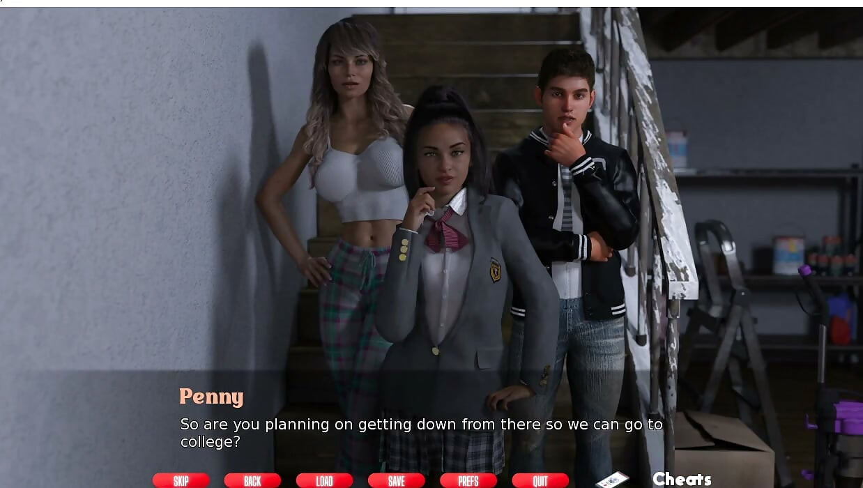 Naughty Neighbor - Gameplay - Roleplay - Landlady Exposed Herself in Towel, Teen Walking in Kitchen Only in White Panties