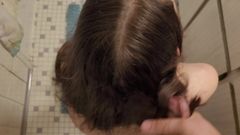 cum in hair fetish, cumshot and brush through dry hair