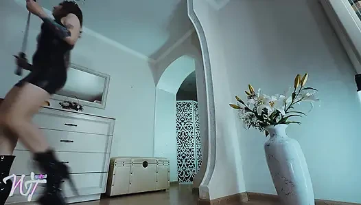 Wildes anal in latex