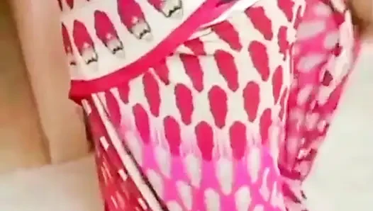 A cuckold husband admires the beauty of his sexy Desi wife after asking her to wear a saree.