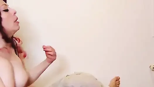The MILF and the Young Guy with the Big Cock Fuck Her Deep
