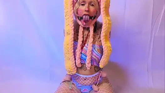 Captured Easter Bunny Plays with Toys & Lays Eggs