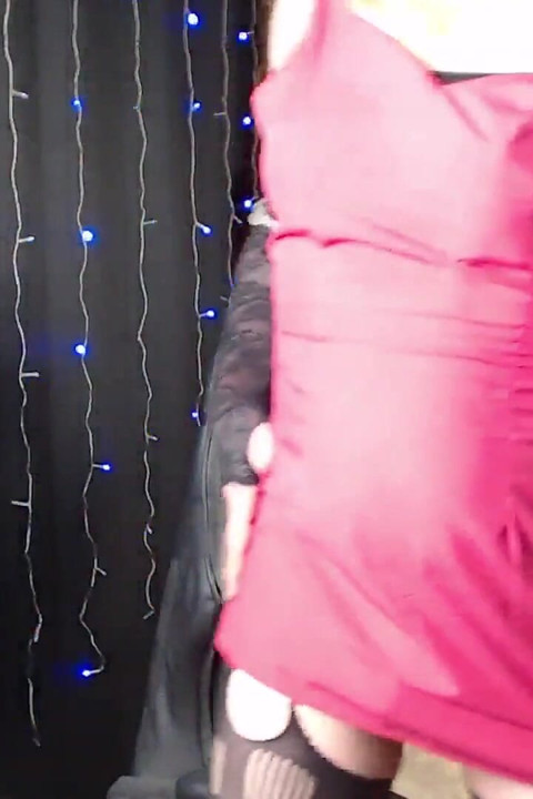 Crossdresser Sissy Slut in Red Dress Dance