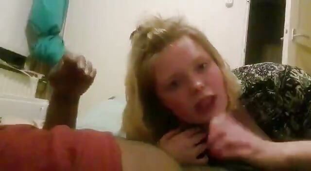 White teen struggling to handle all of that big black cock Blondella Blowjob
