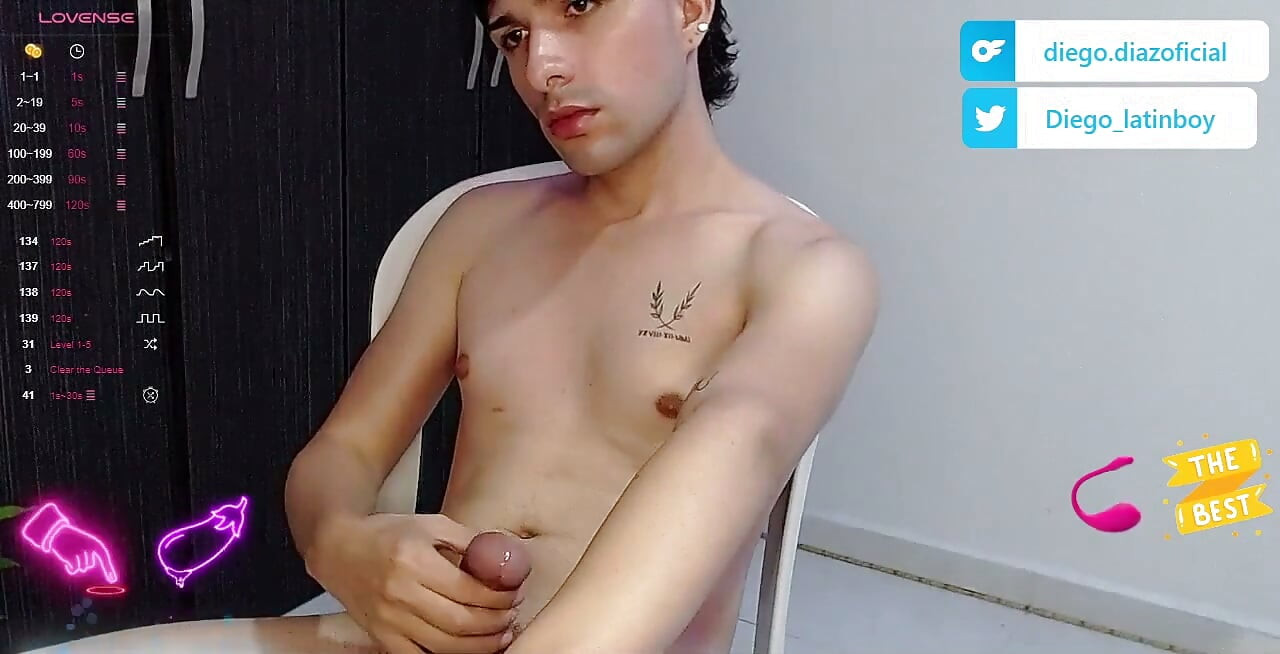Diego Diaz, a Young Latino Known as Latinboy, Masturbates Alone in His Room While Others Watch Him