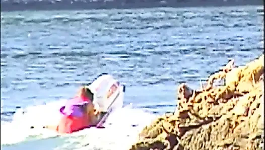 Threesome fucking on the beach