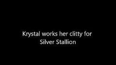 Silver Stallion gets Krystal to work her clitty