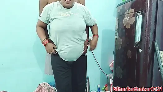 Fucked his new maid for the first time and squirted cum on her pussy