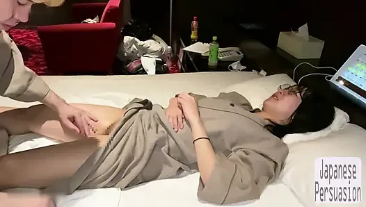 Quiet Glasses Girl - a Simple Massage Turning Into a Private Recorded Moment