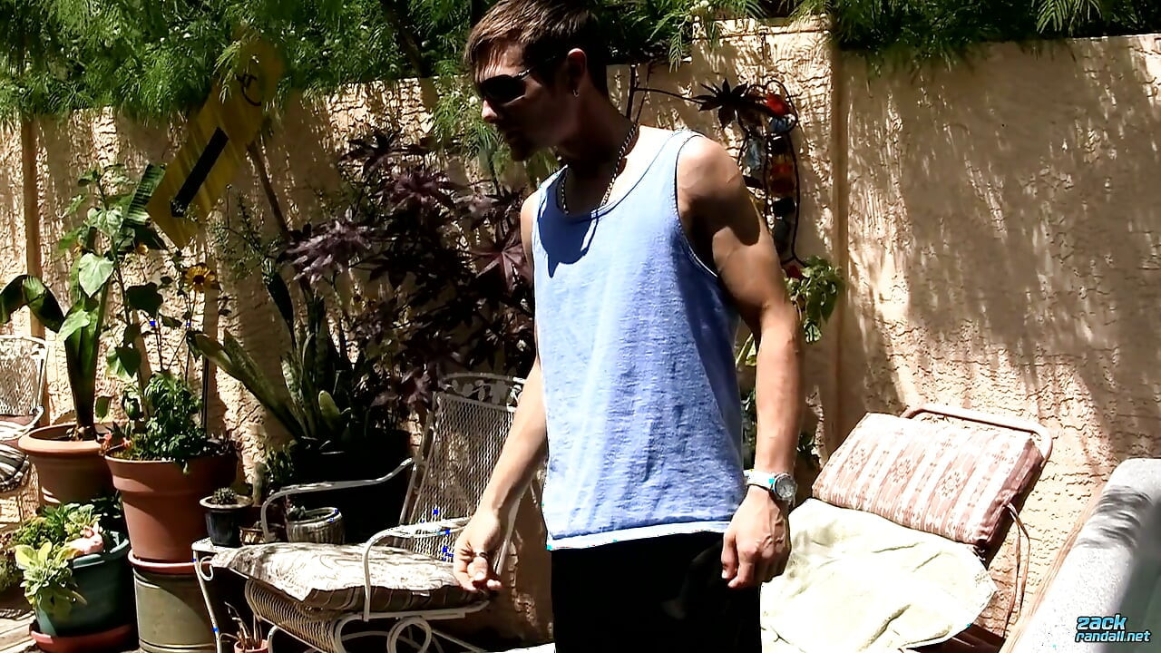 Hung Uncut Stroking in the Sun!