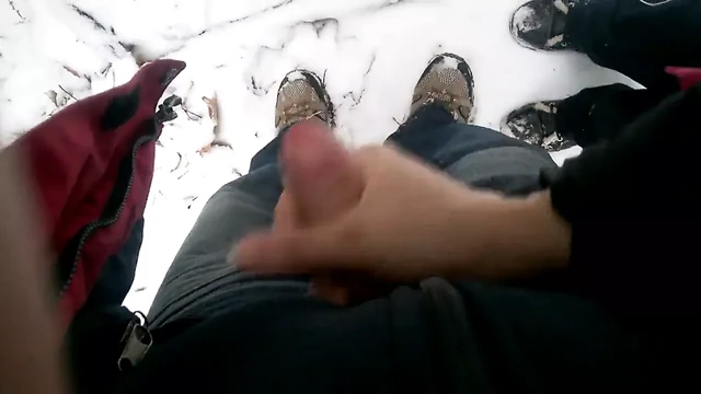 handjob from wife on a trip in the woods