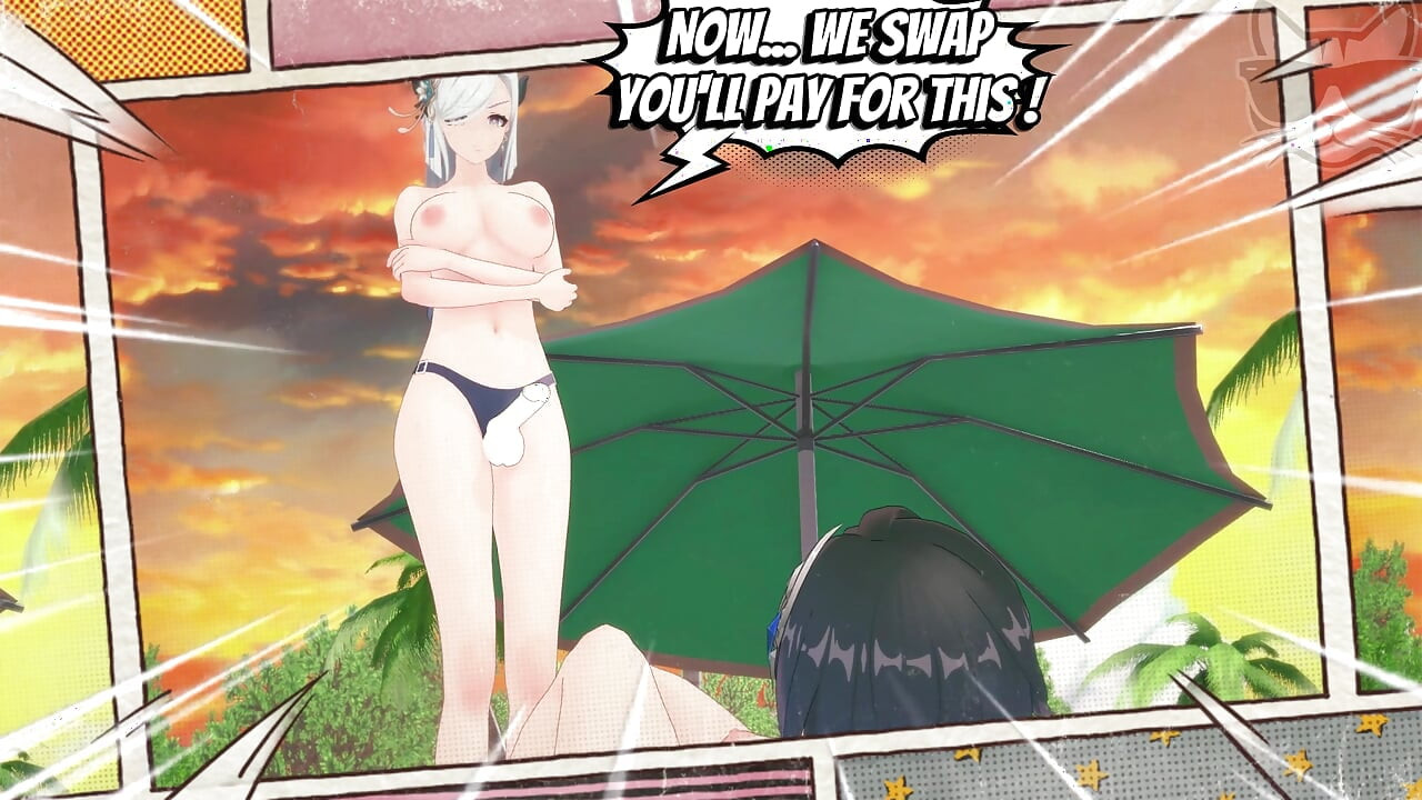 Yelan x Shenhe beach time ! (genshin impact)