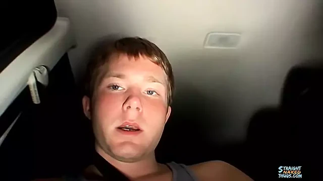 Hung straight thug Billy da Kidd tugs his dick in his car